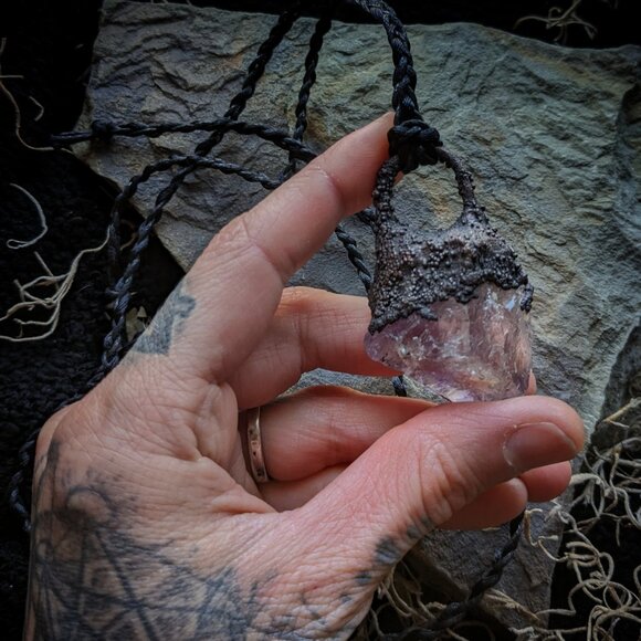 Amethyst Electroformed Necklace - Picture 8 of 8